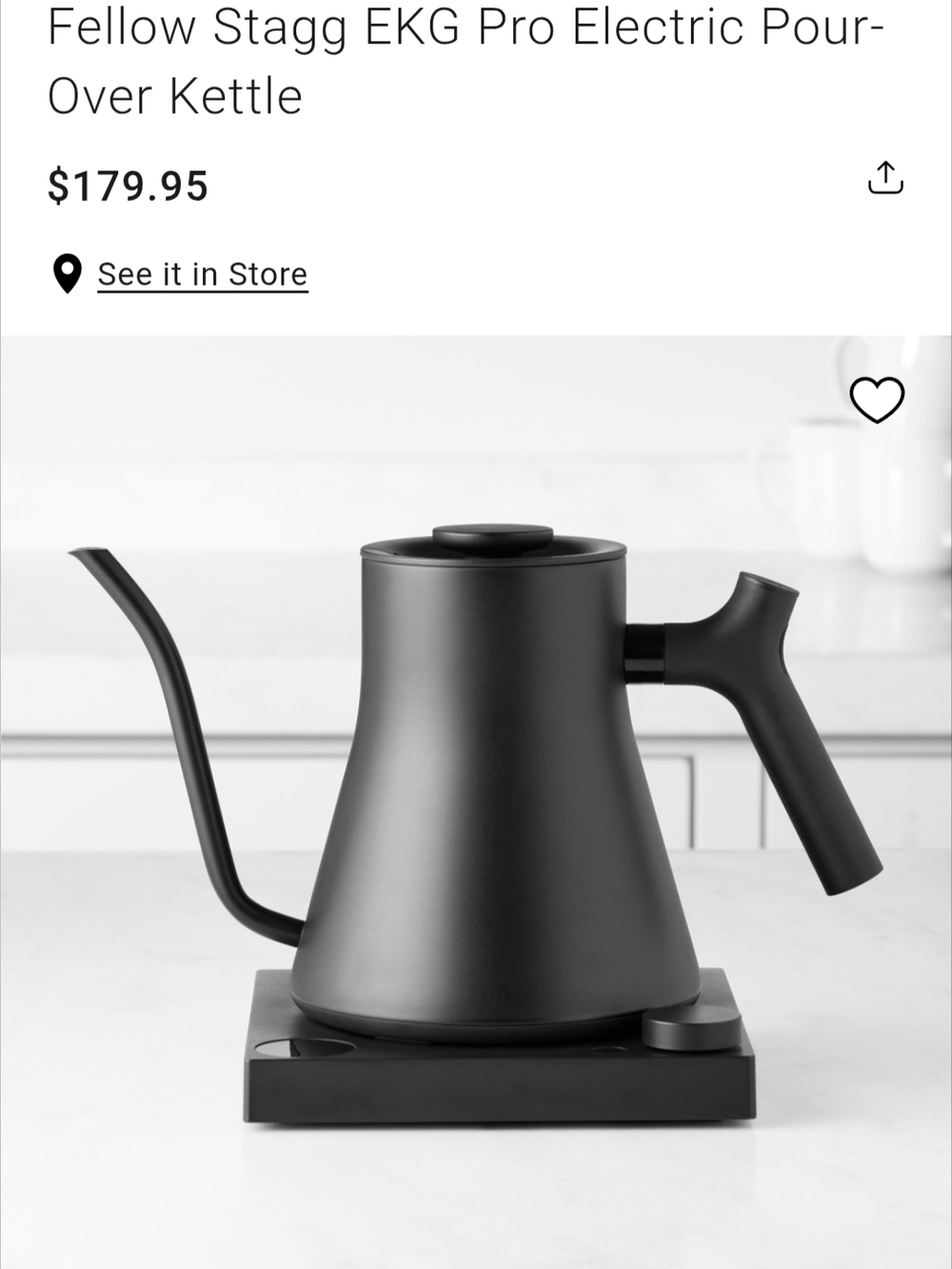 Stagg EKG Pro Electric Pour over kettle